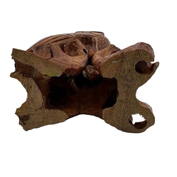 Hand Carved Owl on Stand One Piece Natural 9” Tall Lightweight - Picture 10 of 14